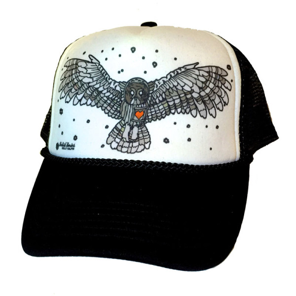 Avalon7 OwlHeart trucker hat by Kelly Halpin