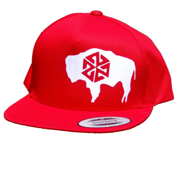 AVALON7 Roam Bison Snapback hat red