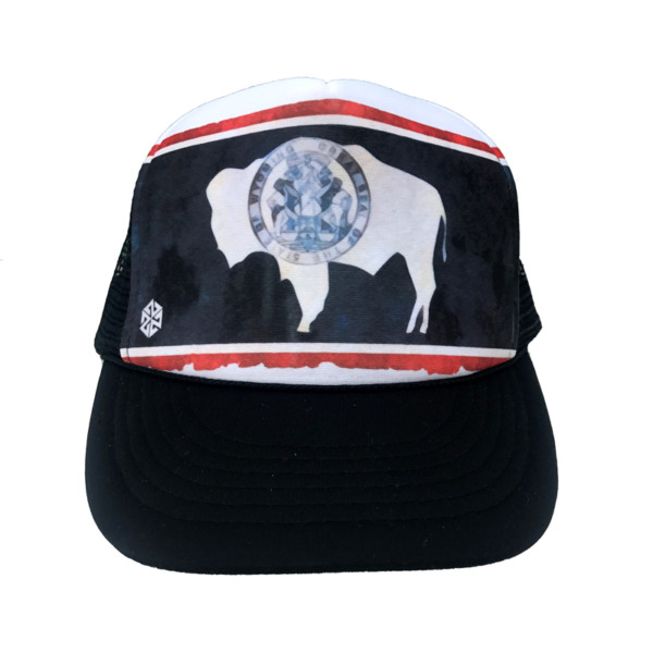 Wyoming Bison Flag trucker hat by AVALON7 Jackson Hole