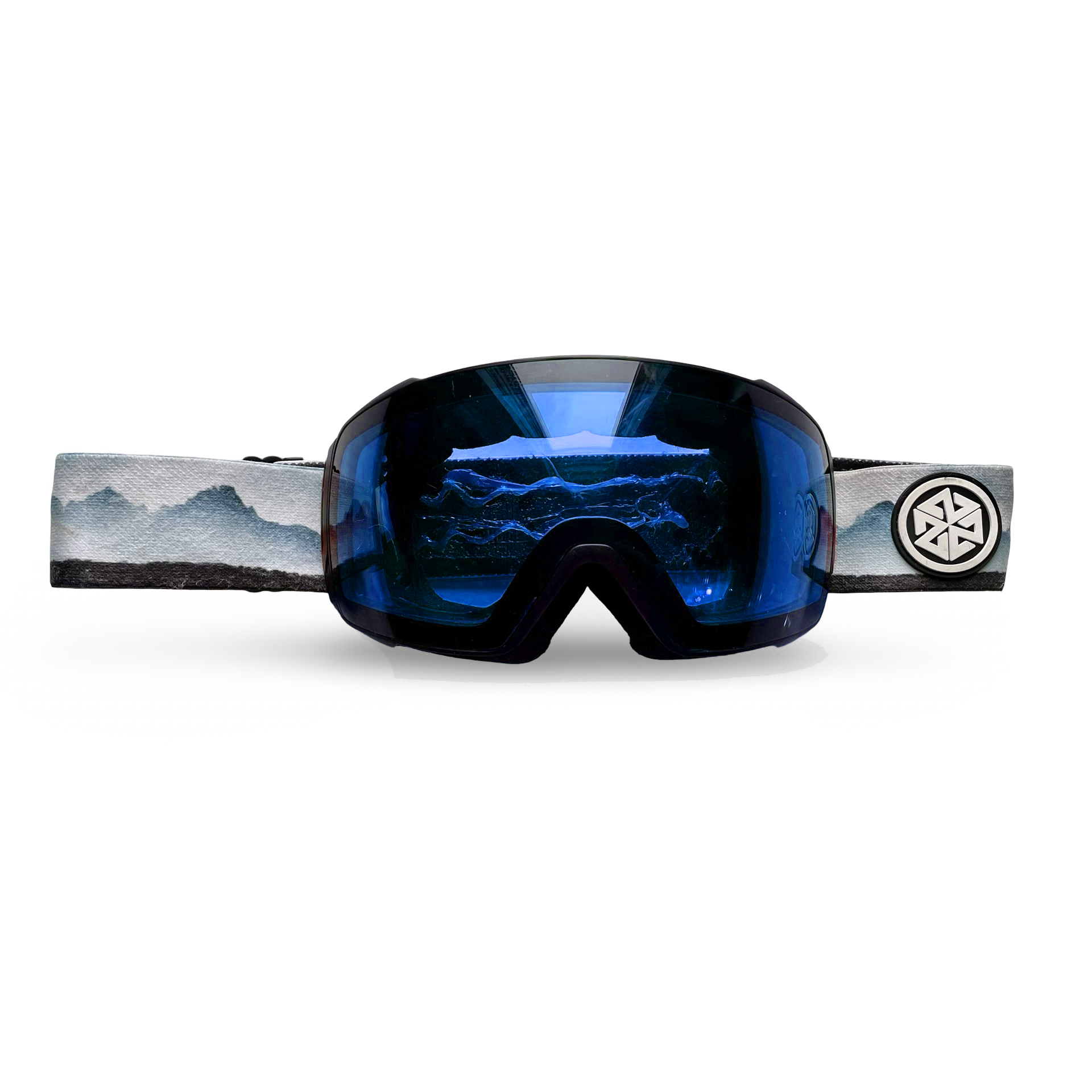 AVALON7 magnetic snowboard goggle with Teton smoke strap by Valerie Black