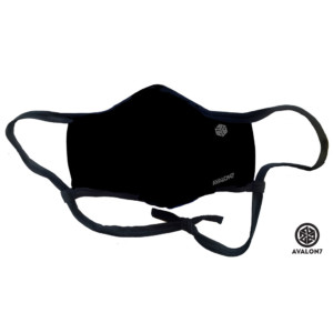 AVALON7 Solid Black Fitmask Virus Social Distancing Mask adjustable fit