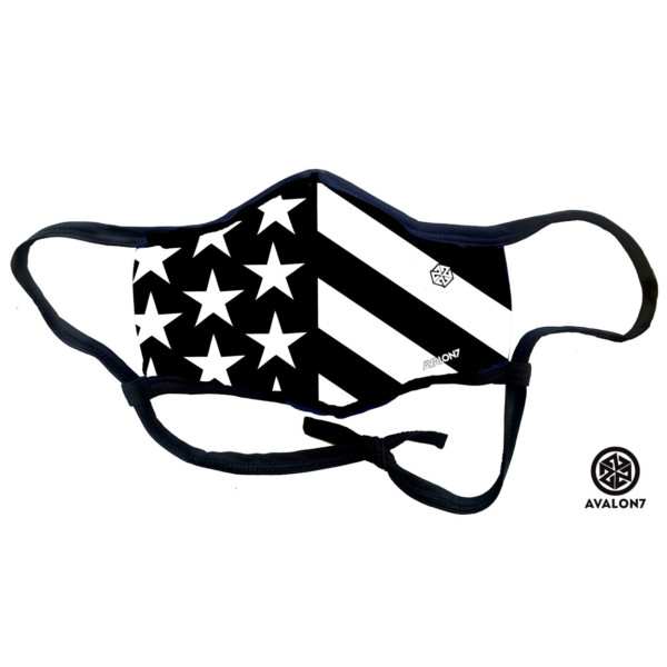 USA Flag Social Distancing facemask covering A7 AVALON7