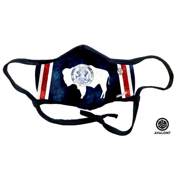 AVALON7 Wyoming Flag Social Distancing Fitmask COVID 19