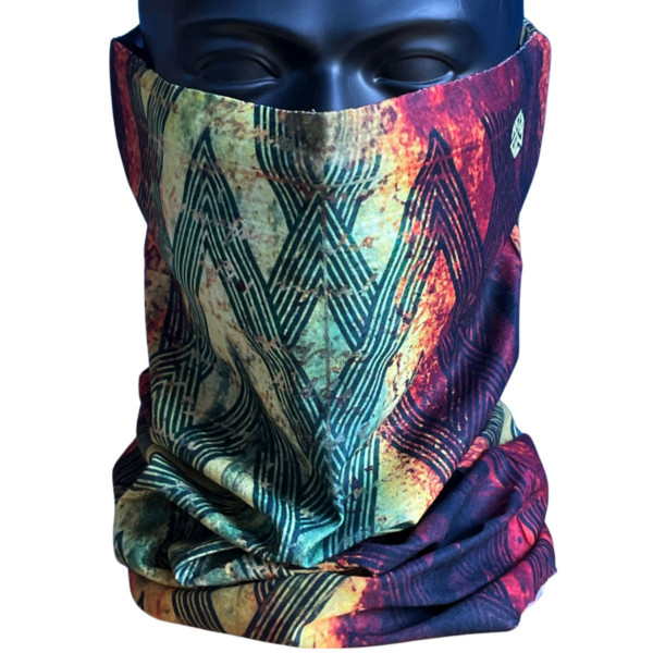 A7 Rasta Deco Neck Gaiter for snowboarding, skiing, hiking and runnning