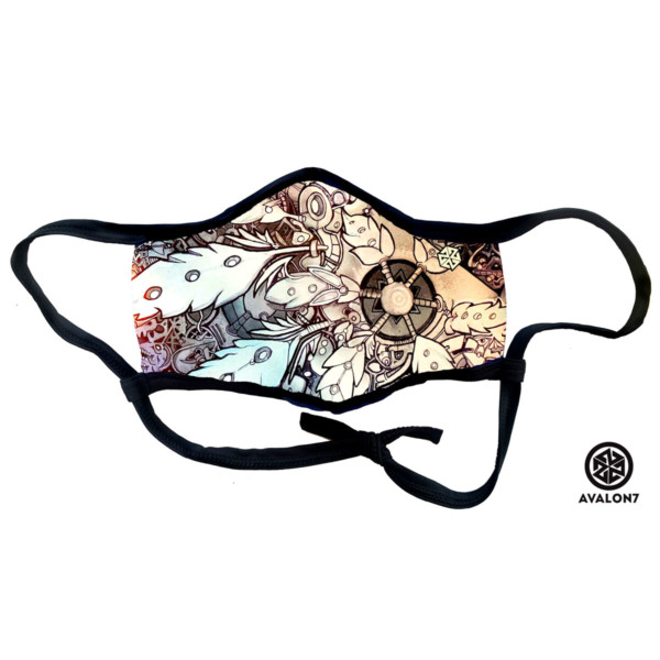 Avalon7 3 layer adjustable snowboarding facemask for social distancing designed by Ruckus