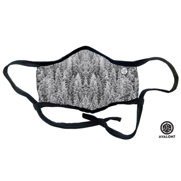 Winter Trees grey artist series face mask by Rob Kingwill Avalon7