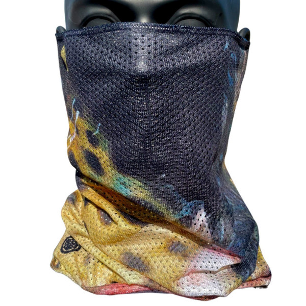 avalon7 brown trout mesh neck gaiter facemask