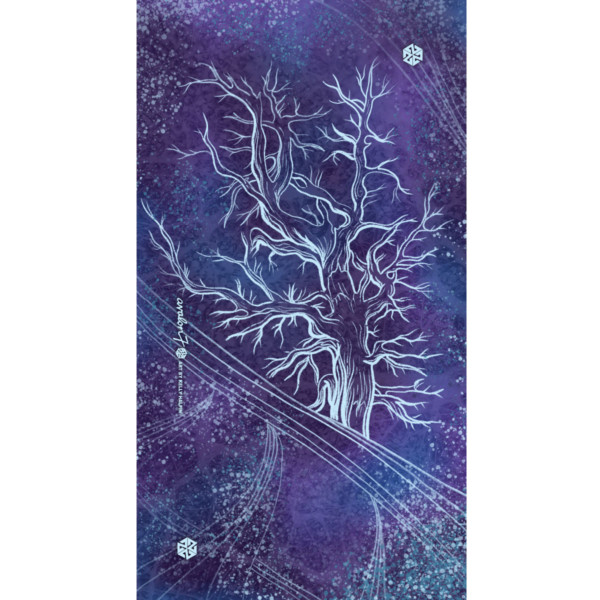 AVALON7 Gandalf Tree Purple Neckgaiter SunMask by Kelly Halpin