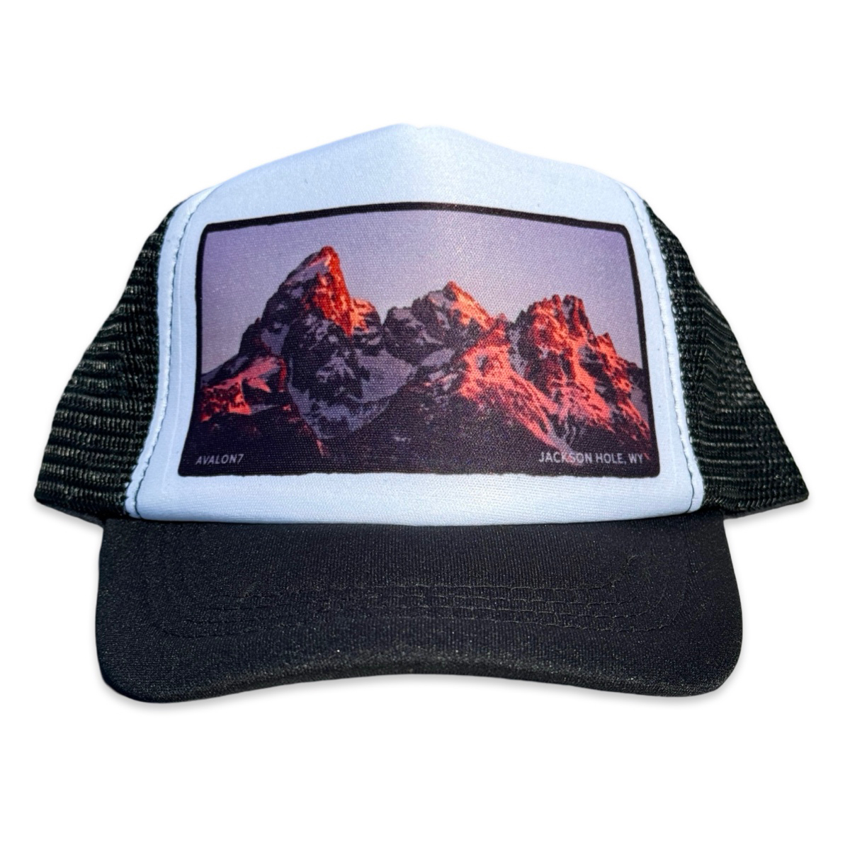 AVALON7 Kid's Teton Rising Trucker Hats designed in Jackson Hole, Wyoming