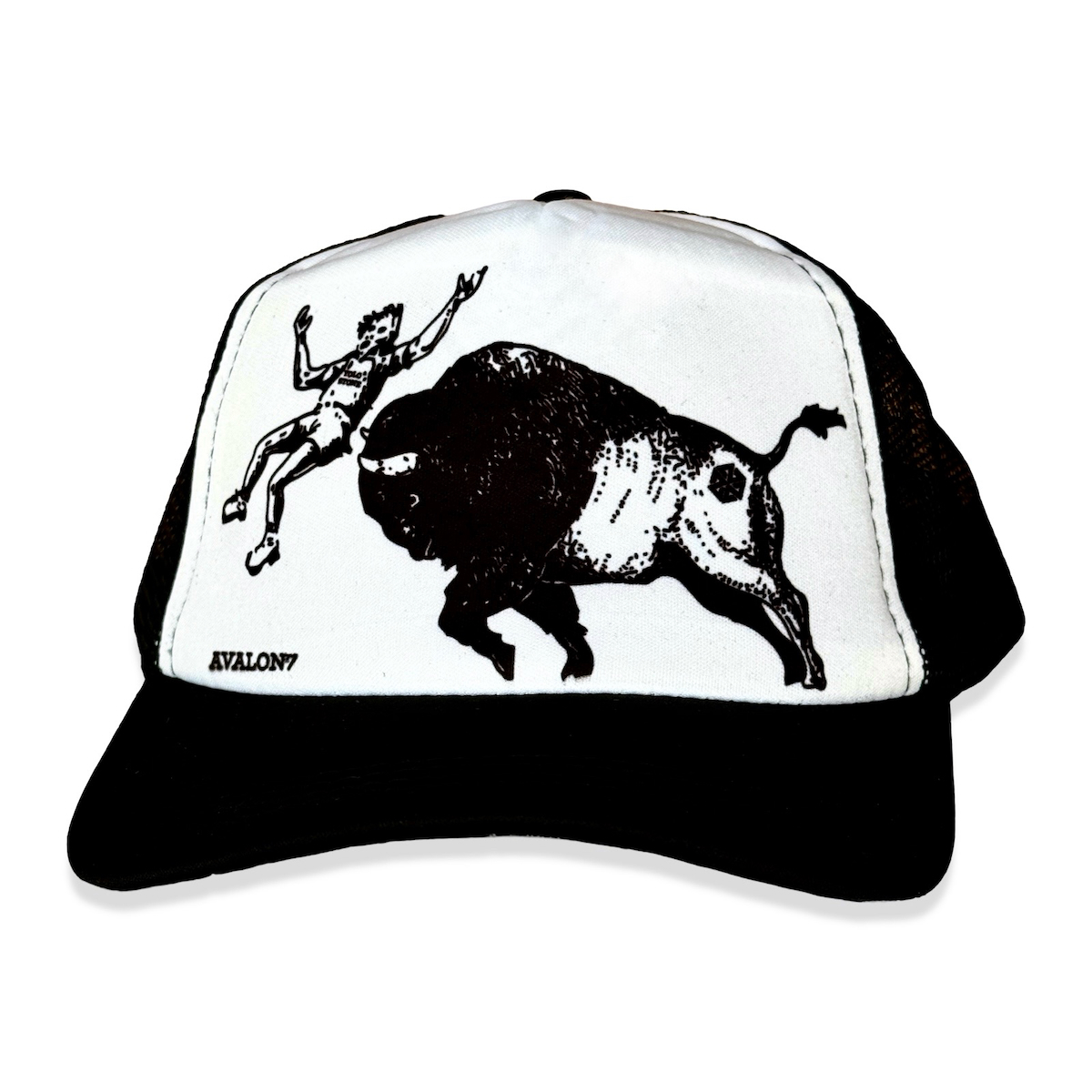 AVALON7 X Yolostone Series Trucker Hat- Bucking Bison Designed in Jackson Hole, Wyoming near Yellowstone