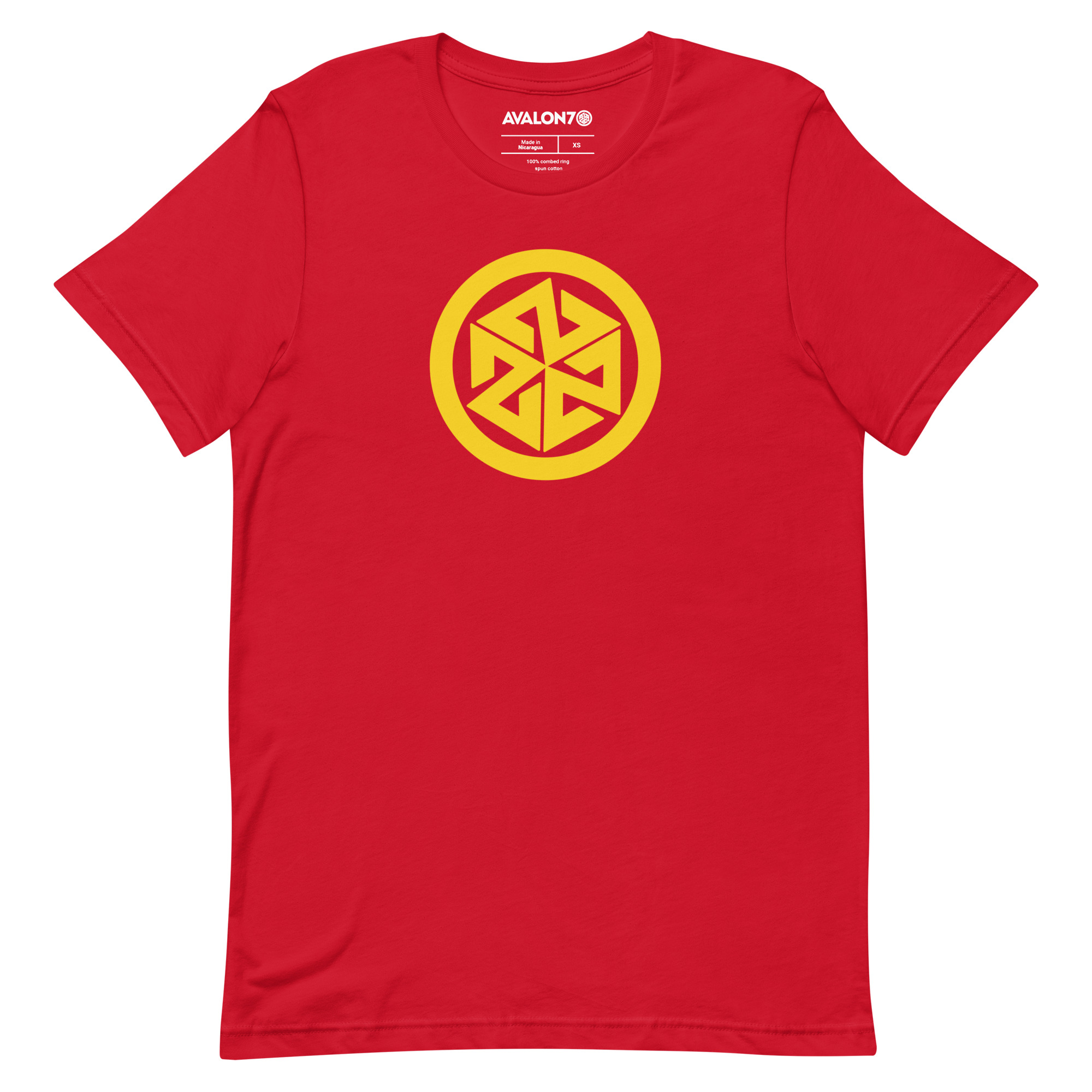 AVALON7 Inspiracon Logo Snowboarding Tshirt -Red and Yellow